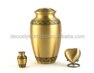 Blue Adult Cremation Urn With Velvet bag - Product Image 6