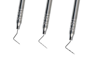 Sonde dentaire ergonomique manuelle à code couleur, outil parodontal certifié CE, sonde dentaire manuelle argentée - Product Image 4