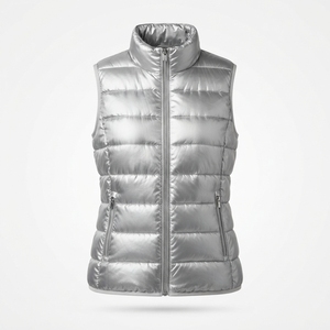 Veste matelassée sans manches décontractée pour femme, doudoune thermique d'hiver personnalisée, gilet rembourré de marque en gros - Product Image 5