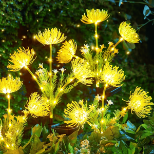 Lanterna Solare Gialla con Fiori Luminosi, Certificata IP54 ABS ROHS, Decorazione da Giardino per Esterni, Versione Migliorata - Product Image 1