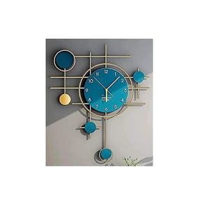 Luxury Bicycle <b>Wall</b> <b>Clock</b> Creative Metal Frame Design Blue Front Wheel <b>Clock</b> Face Artistic Modern Home Wedding Mechanical Silent - Product Image 4