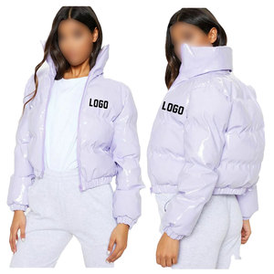 Manteau d'hiver personnalisé pour femmes, grande taille, chaud, imperméable, sport, extérieur, duvet brillant, veste courte matelassée pour femmes - Product Image 4