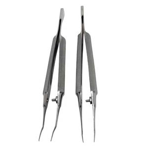 Pinzas de microcirugía oftalmológica Utrata de calidad premium, con mango corto dentado, para capsulorhexis manual - Product Image 2