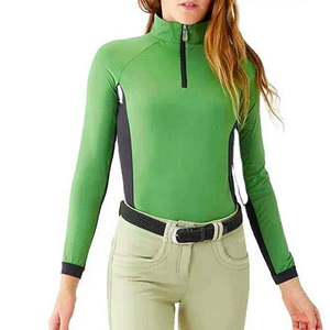 Chemise d'équitation pour femmes Econex Sports OEM, respirante, imprimée, en maille haute densité, manches longues, sous-vêtements de sport en spandex, séchage rapide - Product Image 1