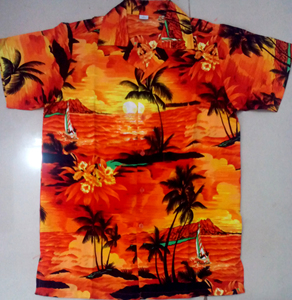 <b>Men's</b> <b>Hawaiian</b> <b>Shirt</b> Short Sleeve Button Down Collar Tropical Sunset Palm Tree Print Summer Vacation Tops - Product Image 3