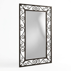 Espejo Decorativo Rectangular Premium KHP Moderno Hecho a Mano con Marco de Hierro Forjado Ligero y Diseño Metálico Ornamentado para Pasillo - Product Image 1
