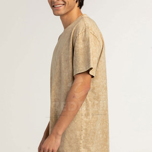 Vente en gros de t-shirts pour hommes à la mode, effet délavé, haute qualité, faible MOQ, t-shirt délavé pour hommes - Product Image 5