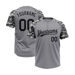 Custom Heat-Transfer Printed 100% Polyester Baseball Jerseys Anti-UV Custom Embroidered Logo Number for Baseball Jersey - Product Image 2