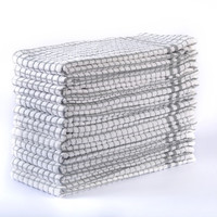 Lot de 6 torchons de cuisine personnalisables 100 % coton gaufré à motif floral, séchage rapide, sans traces, fournitures de nettoyage durables les mieux notées