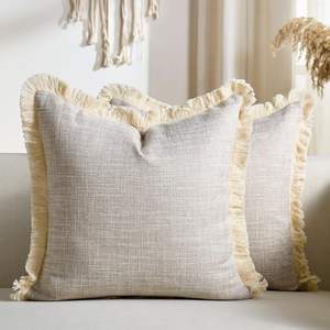 ปลอกหมอนอิงผ้าฝ้ายทอมือประดับพู่สไตล์โบโฮ ปลอกหมอนตกแต่งพู่ห้อย ปลอกหมอนโซฟาสั่งทำขายส่ง - Product Image 6