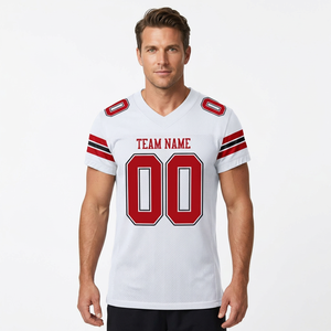 Maillot de football américain personnalisé – Nom et numéro d'équipe personnalisés, uniforme de sport en mesh respirant pour hommes et jeunes - Product Image 1