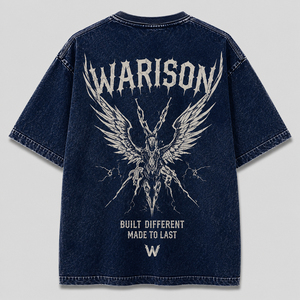 Camisetas Holgadas de Moda Masculina con Estampado DTG Personalizado, Color Azul Marino, Cuello Redondo, Camisetas de Talla Grande para Adultos con Hombros Caídos - Product Image 2