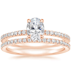 Anillo de Compromiso de Oro Amarillo con Diamante Cultivado en Laboratorio Certificado por IGI, Corte Ovalado, Engaste de Puntas, Banda Pavé, Joyería Fina Clásica para Mujer - Product Image 6