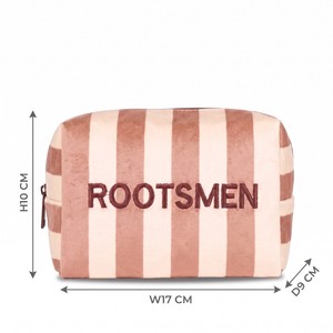 กระเป๋าเครื่องสำอางกำมะหยี่รีไซเคิลลายริ้วบุผ้า RPET พร้อมโลโก้สั่งทำ OEM ODM BSCI - Product Image 6