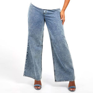 New <b>Stretch</b> Denim Plus Size Breathable Jeans <b>Cargo</b> Pants Oversize Jeans Pants For Women Trousers High Waist Women Bottom - Product Image 3