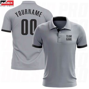 INDEX SPORTSWEAR Custom Sublimated Soccer Polo Shirt Men's Grey Short Sleeve Moisture Wicking Team Jersey Regular Fit - Product Image 1