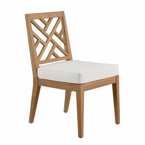 Silla individual de madera de teca con un estilo moderno y sencillo, con espuma suave y duradera, adecuada para uso en exteriores. - Product Image 2