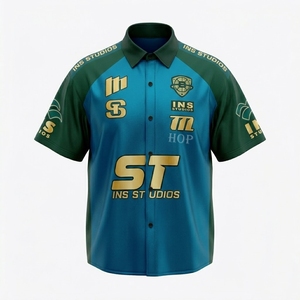 Camisa de Carreras Bordada con Logotipo Personalizado, Ropa de Trabajo para Taller, Polo Retro con Botones, Uniformes para Taller de Modificación de Autos, Camisa de Mecánico F1 - Product Image 5