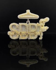 Colgante Personalizado Iced CZ Ice Horizon, Chapado en Plata, con Forma de Animal, Diseño Temático, Bonito Amuleto de Acero Inoxidable, Joyería Hip Hop, Regalo Unisex - Product Image 5