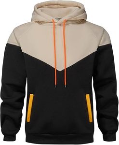 Sweat-shirt à capuche color block pour homme Run Apparel, en coton et polyester, style décontracté, en molleton bouclette, idéal pour l'automne – Collection Homme : Sweats à capuche et sweats - Product Image 1