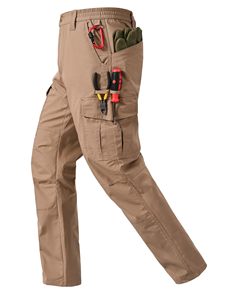 Pantalones de Trabajo de Alto Rendimiento, Tejido Transpirable y Resistente con Múltiples Bolsillos para Herramientas, para Uso Diario en el Sitio de Trabajo - Product Image 1
