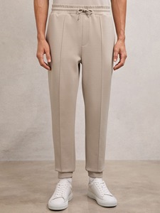 Custom Mens <b>slim</b> fit <b>jogger</b> pants tapered leg elastic waistband drawstring casual trousers modern athletic wear - Product Image 2