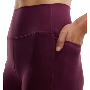 Custom Wholesale Women Solid High Elastic Waist <b>Yoga</b> Leggings Nylon Spandex Breathable Quick Dry Four-Way Stretch Fitness <b>Pants</b> - Product Image 5