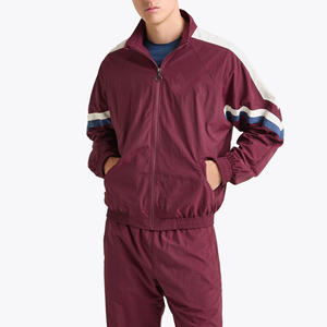 Conjunto Deportivo Personalizado para Hombre, Talla Grande, Reflectante, de Nailon, Chaqueta Cortavientos, Pantalón Deportivo, Corte Holgado, Ropa Deportiva de Invierno - Product Image 2