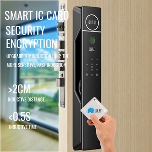 Kunci pintu Digital cerdas, dengan interkom Video Tuya, buka kunci otomatis, kunci pintar untuk rumah Villa apartemen, keamanan - Product Image 4