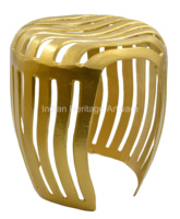 Tables basses en aluminium au design moderne, accent doré, meubles de salon, haute qualité, nouveau design, marque IHA