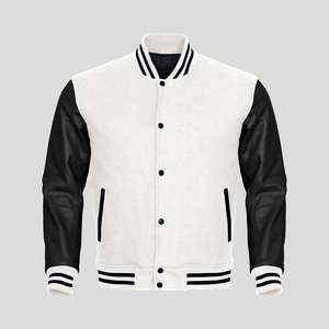 Blouson universitaire unisexe en coton à manches longues, respirant, en cuir de vachette et satin, personnalisable, vente en gros, design imprimé, grandes tailles - Product Image 4