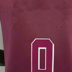 Maillot de basketball bordeaux personnalisé pour hommes avec logo, sublimation, bordure rayée blanche, en maille, vêtements de sport, fabricant OEM en gros - Product Image 6