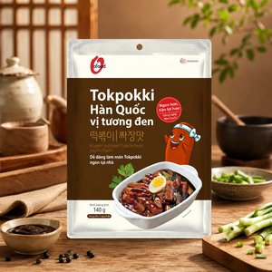 ขายส่งโอฟู้ด จาจัง ต๊อกบกกี 140 กรัม |   ขนมข้าวเหนียวดำเกาหลี |   อาหารริมทางสำเร็จรูปรสอ่อนๆ ไม่เผ็ด - Product Image 6