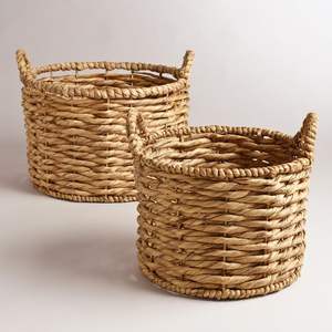 Best Price Handcrafted <b>Rattan</b> <b>Storage</b> Basket Natural Woven Organizer for Home Decor Living Room Laundry Wholesale from Vietnam - Product Image 5
