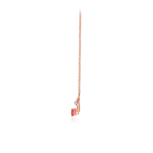 Yellow Gold 14K Pendant with Lab Grown Round Brilliant Cut Diamond Trendy Minimalist Women's Everyday Wear Jewelry <b>Charm</b> - Product Image 3