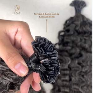 ผมต่อแบบเคราตินสีเทาธรรมชาติแท้จากพม่า  แบบเส้นเดียวจากผู้บริจาคคนเดียว ผมดิบสีเทาธรรมชาติ - Product Image 2