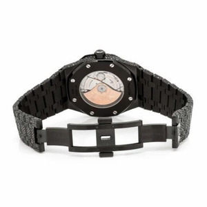 Reloj de Lujo con Incrustaciones de Moissanita Negra, Estilo Diamante, Acero Inoxidable, Resistente al Agua, Estilo Hip Hop, Proveedor de Relojes de Pulsera - Product Image 2