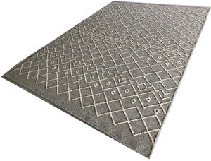 Elegante Alfombra Marroquí Moderna de Lana y Algodón, Antideslizante, Anudada a Mano, Delgada, de Color Natural, Tejida a Mano, Diseño Plano, para Puerta - Product Image 2