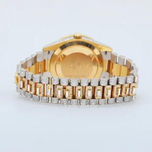 Reloj de diamantes Moissanite de lujo para hombre, acero inoxidable, analógico automático, de 41mm ventana de cristal, estilo Hip Hop totalmente helado de alta calidad - Product Image 3