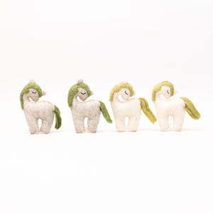 Handmade Wool Felt Stitched <b>Unicorn</b> <b>Ornament</b> Soft Animal Toy Fantasy Decor Gift Child Wholesale Bulk - Product Image 3