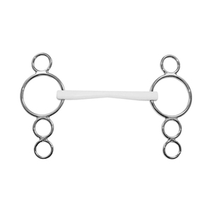 Bocado de caballo de acero inoxidable con anillo suelto, 12.5CM, boquilla dorada, embalaje personalizado - Product Image 3