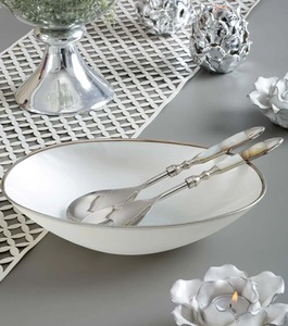 ชุดเสิร์ฟสลัดโลหะสแตนเลสทันสมัยสำหรับสลัดผลไม้และเสิร์ฟพาสต้า - Product Image 4