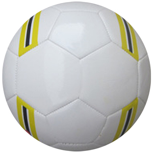 <b>White</b> Yellow Blue <b>Football</b> With Striped Pattern Size 5 Training Soccer Ball - Product Image 2