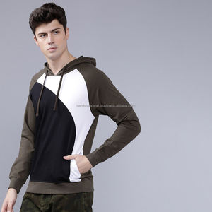 Nardon Apparel Elegante Custom Blocked Color Vintage Pullover Hombres Customlightweight Streetwear Double Solid Colors Hoodie - Product Image 1