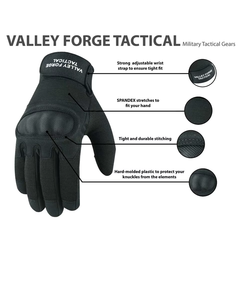 Guantes Tácticos Valley Forge de Calidad Superior para Exteriores, Duraderos y Ligeros, con Nudillos de Fibra de Carbono para Máxima Protección - Product Image 6