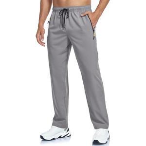 Pantalon de jogging pour homme à séchage rapide, extensible, couleur unie, taille mi-haute, ample, respirant, de qualité supérieure - Product Image 2