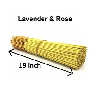 Bâtonnets d'encens de 19 pouces Meilleures ventes Bâtonnets d'encens naturels à la lavande et à la rose Approvisionnement en vrac (doré) - Product Image 1