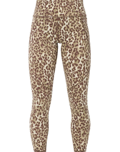 Leggings de sport pour femmes à taille haute, imprimé léopard, respirants, sans couture, longueur intégrale, extensibles, style sportif, prix abordable - Product Image 1