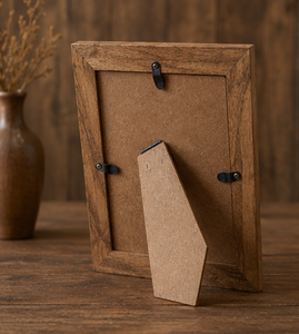 Handmade UV Printed Vertical Wooden Photo <b>Frame</b> with Metal Hardware for Tabletop and Wall Decor - Product Image 5