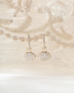 Boucles d'oreilles clous pour femme en argent sterling, Moissanite VVS DIAM vintage rose, taille poire, sertissage clos, certifiées - Product Image 2